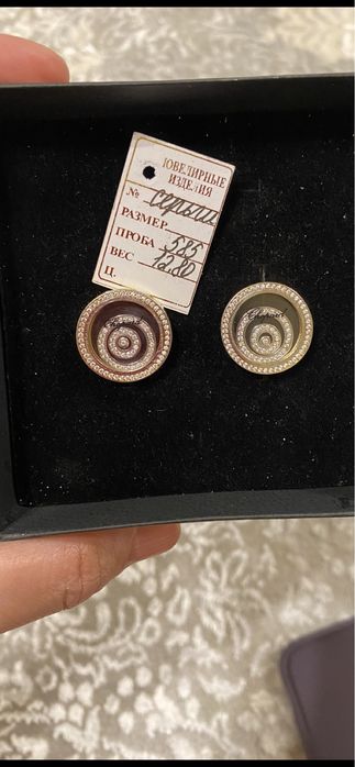 Срочно!!Золотые серьги,77$ за грамм