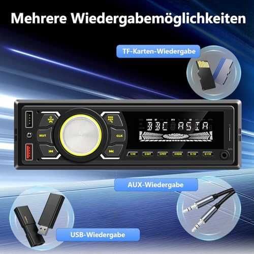 Ново 1DIN Автомобилно Радио DAB+ Bluetooth RDS AM FM USB AUX SD кола