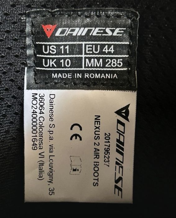 Cizme de motocicletă Dainese Nexus 2 perforate cu aer - marimea 44