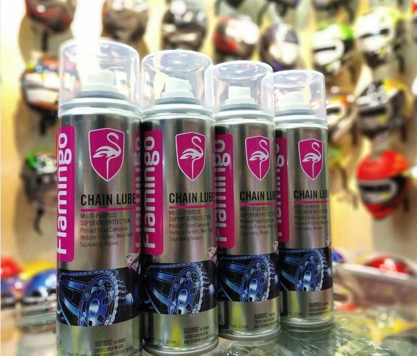 Спрей за смазване на Мото вериги Flamingo 220ml.