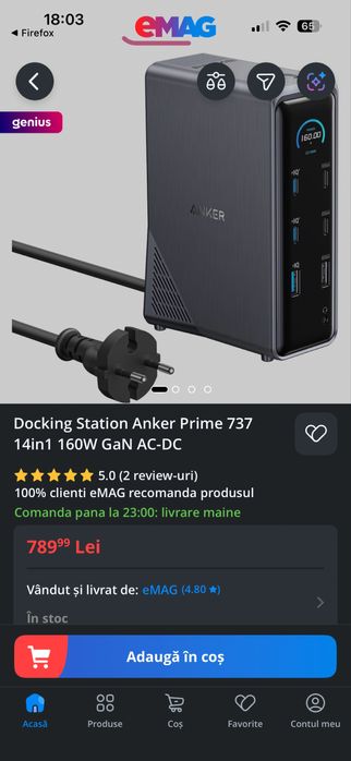 Vand Anker Docking Station 14-in-1 Integrated Docking Station
