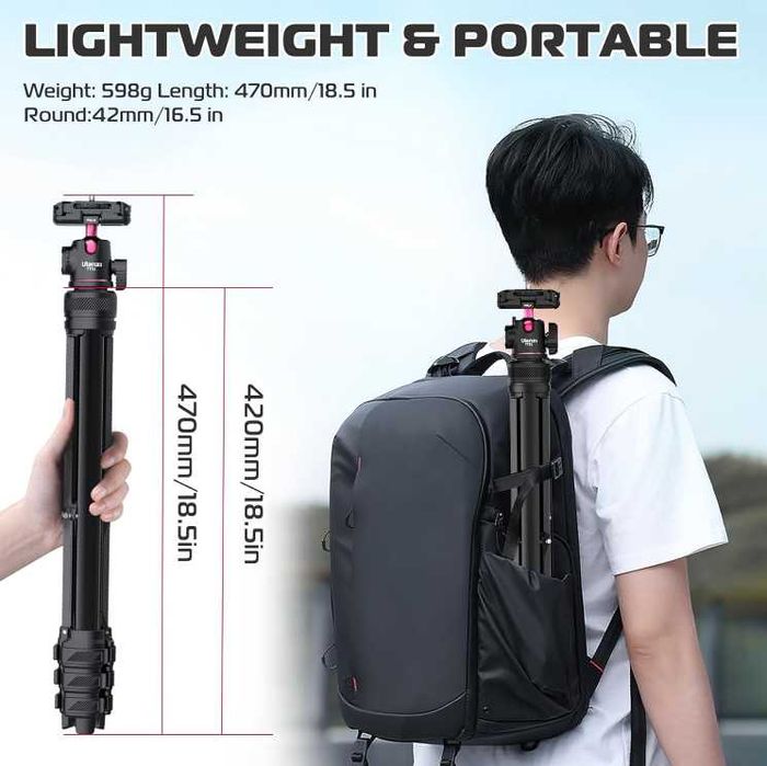 Статив / трипод Ulanzi TT51 с панорамна глава за фотоапарат и смартфон