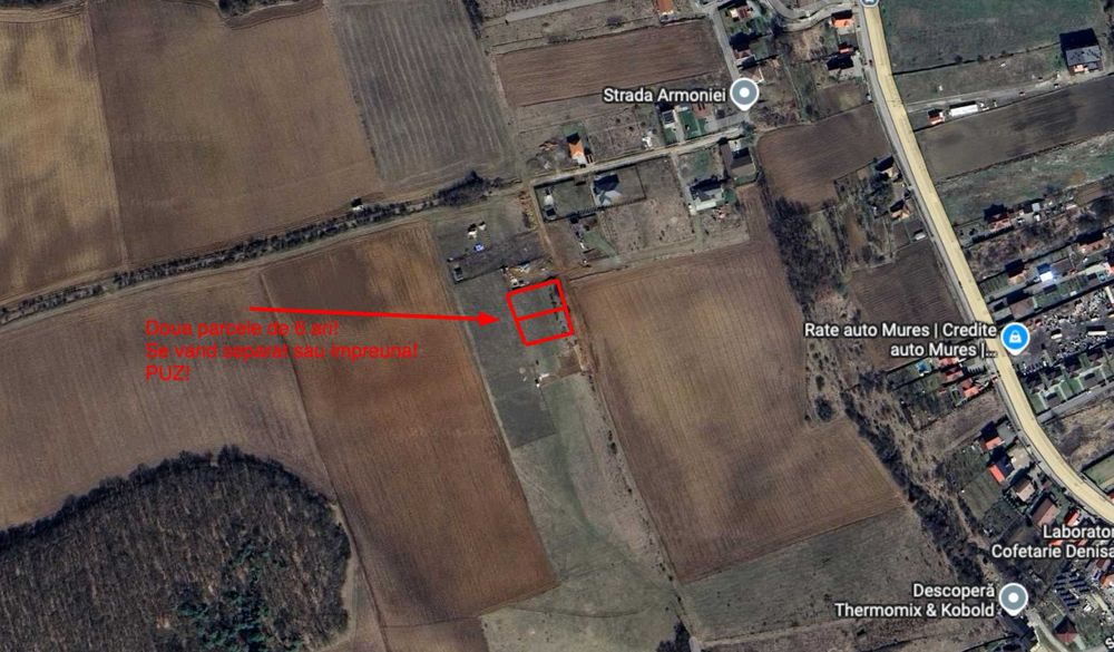 Doua terenuri de 600 mp construibili de vanzare cu panorama superba