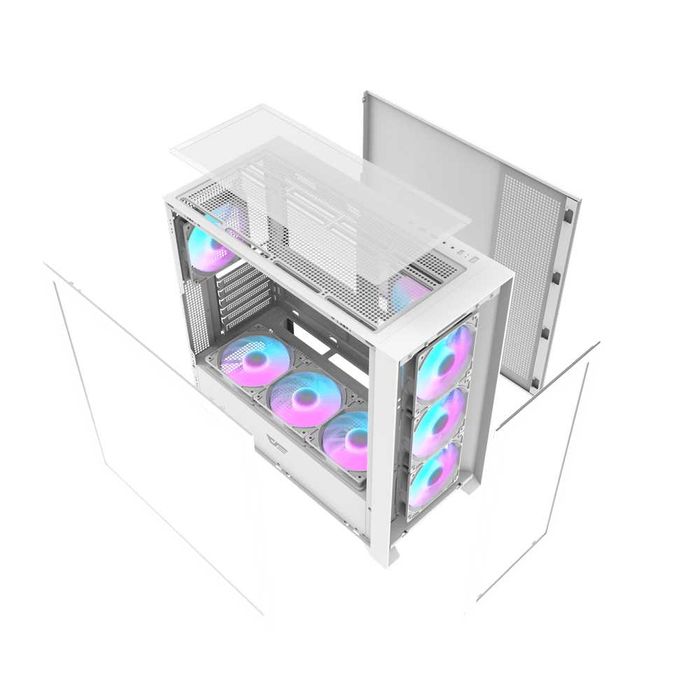 ' Корпус для ПК darkFlash DRX90 GLASS WHITE (ATX, 4x Fans)