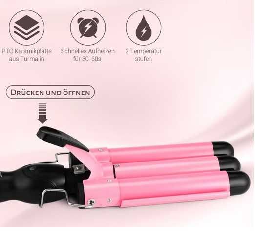 Ondulator 3 tuburi 25 mm pentru valuri de plajă cu înveliș ceramic