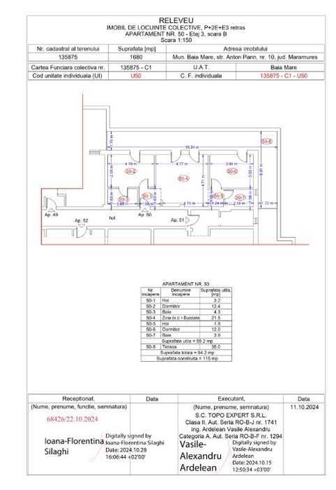 Zona Centru Vechi, Vand ap 3 camere+Terasa, BLOC NOU, direct de la dezvoltator