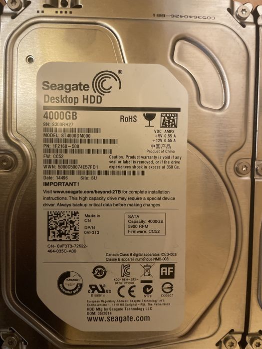 Hdd Seagate 4TB testate