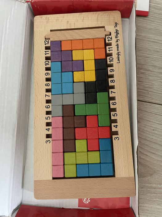 Joc de logica - Tetris din lemn BigJigs, 3 ani+