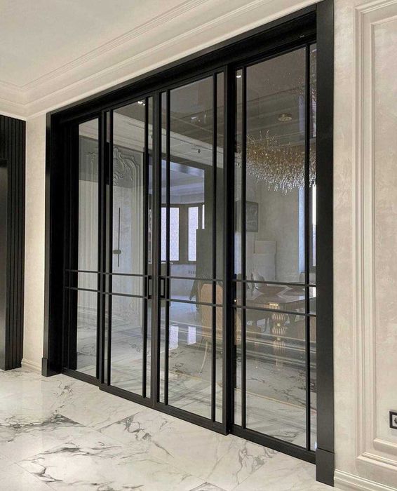 Стеклянные раздвижные двери / Стеклянные перегородки