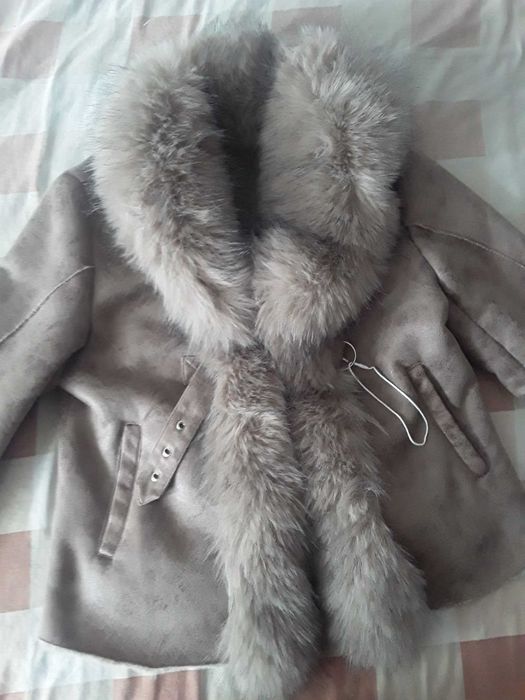 Дубленка из искусственного  меха  , женская