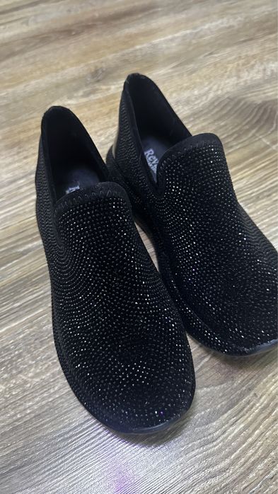 Красовки замшевые блестящие