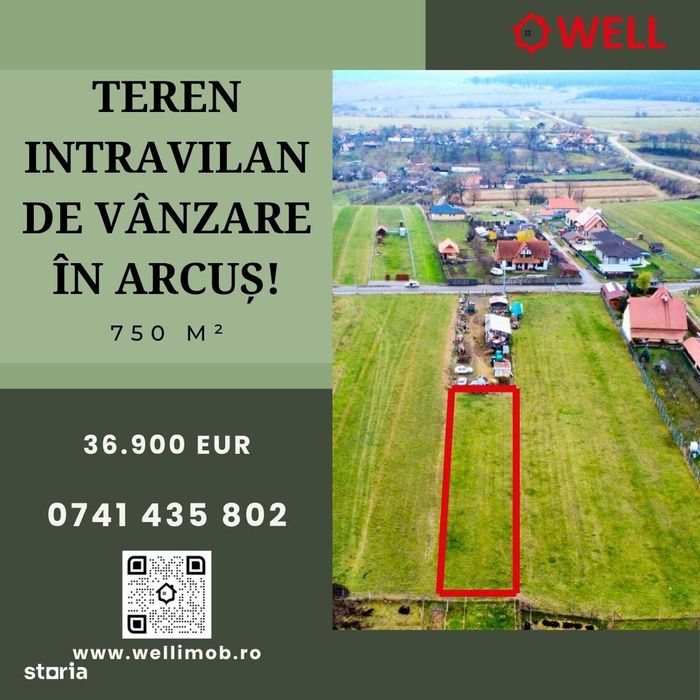 Teren intravilan de vânzare în Arcuș!