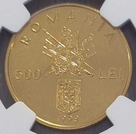 Moneda aur BNR 500 Lei, Revolutia Romana de la 1848, gradata NGC PF 63
