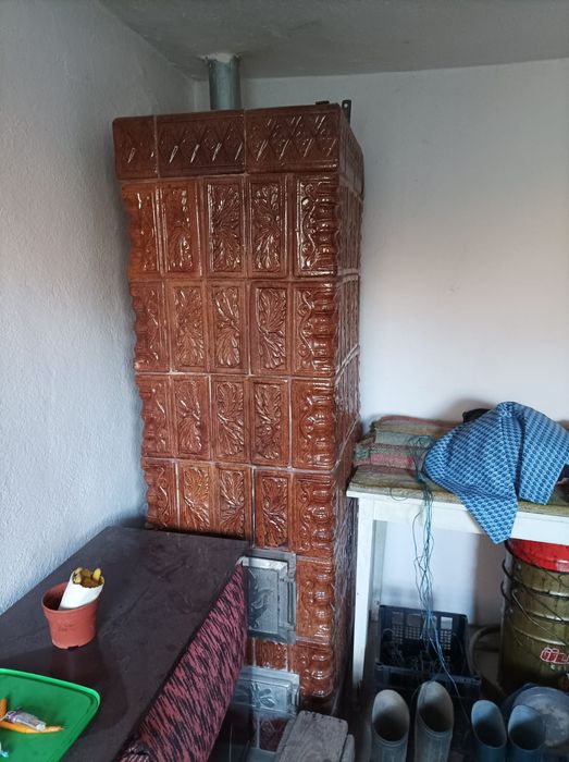 Soba teracota completa cu ușa de fontă