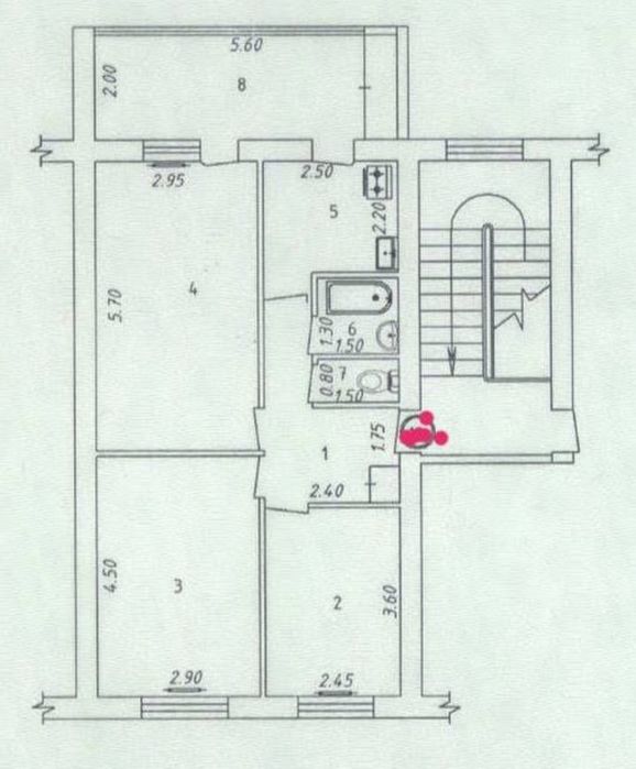 Продается квартира 3х комнатная.
