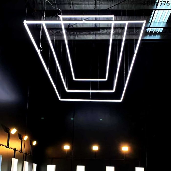 Правоъгълна LED светлина гараж линейно осветление таван студио лед