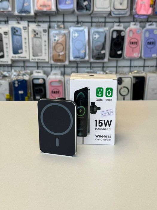 Suport Auto cu MagSafe si Incarcare Rapida Wireless