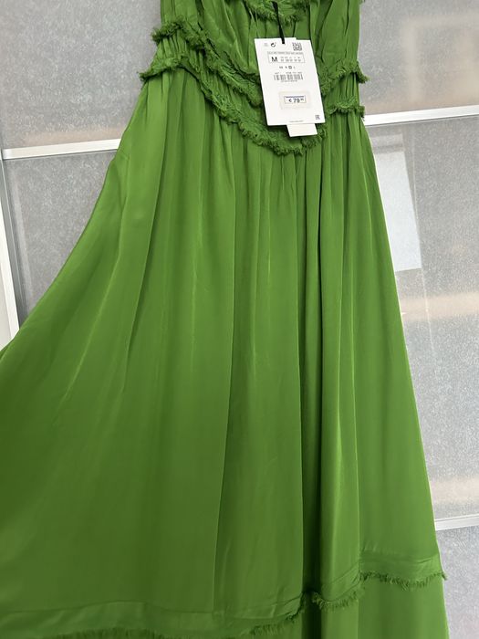 Rochie maxi verde smarald ZARA STUDIO editie limitata
