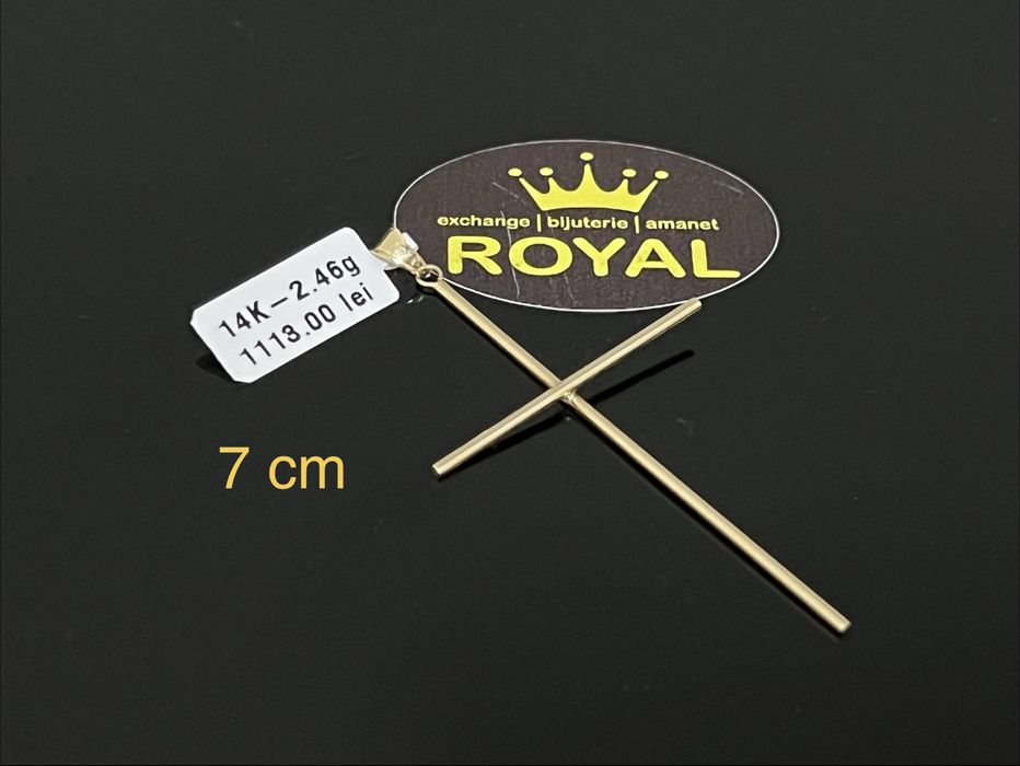 Bijuteria Royal CB : Pandant cruce aur 14k  2,46 gr