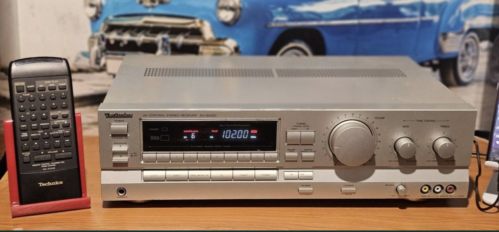 Amplificator statie amplituner receiver Technics SA-GX 230 - argintiu