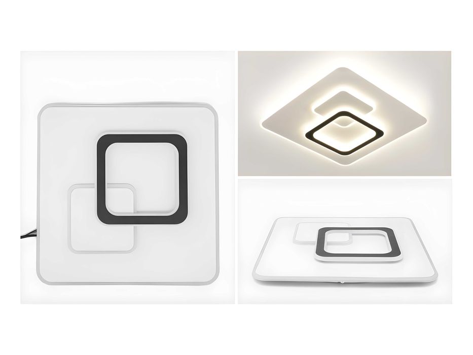 Люстра LED, круглая, квадратная, 3 режима освещения, детской, спальни