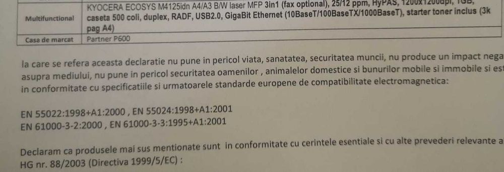 Imprimantă multifuncțională NOUA, preț negociabil