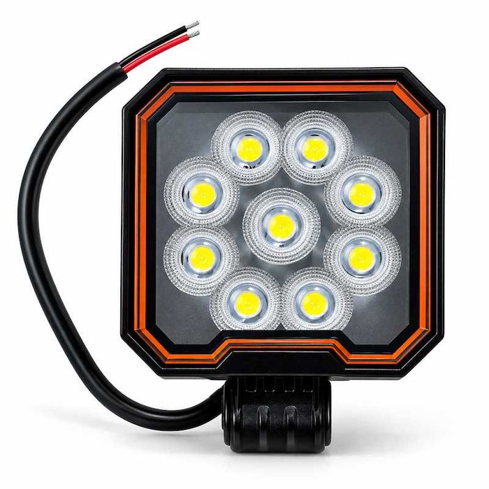 Мощен 27W Диоден квадратен 9 LED халоген - 12V/24V