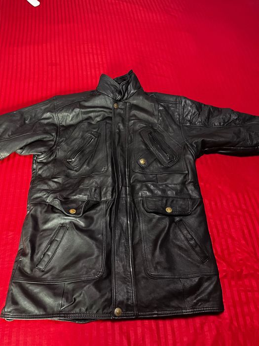 Parka vintage barbati piele naturala