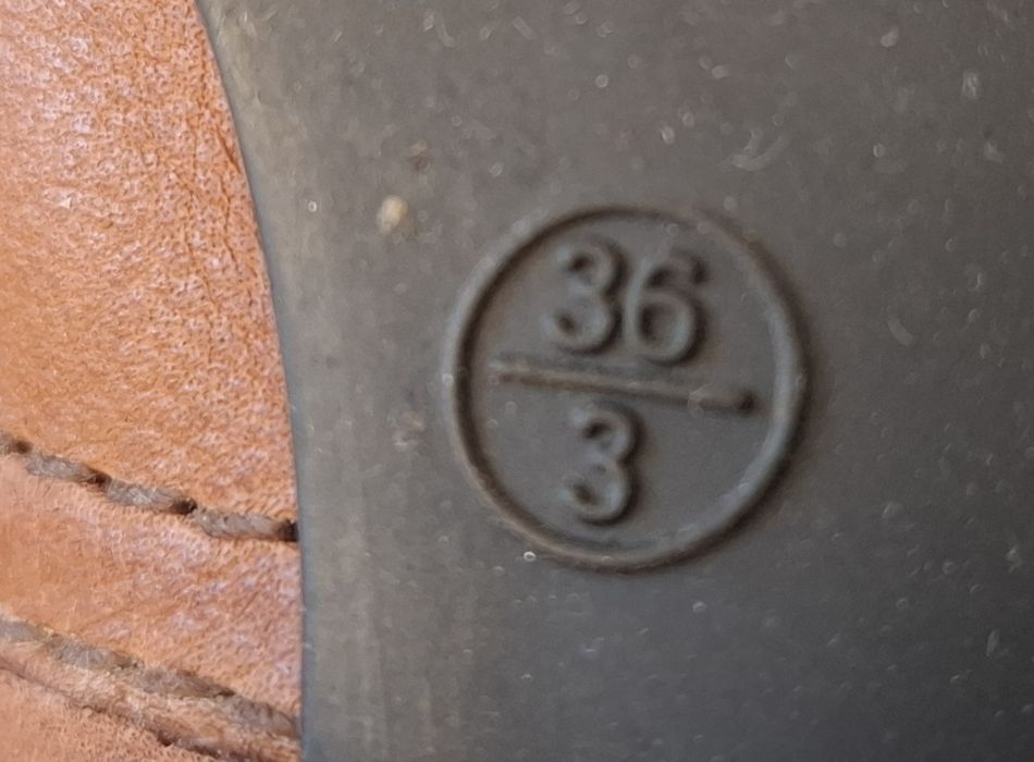 Ghete dama din piele, camel, cu fermoar la spate, marime 36, Deichmann