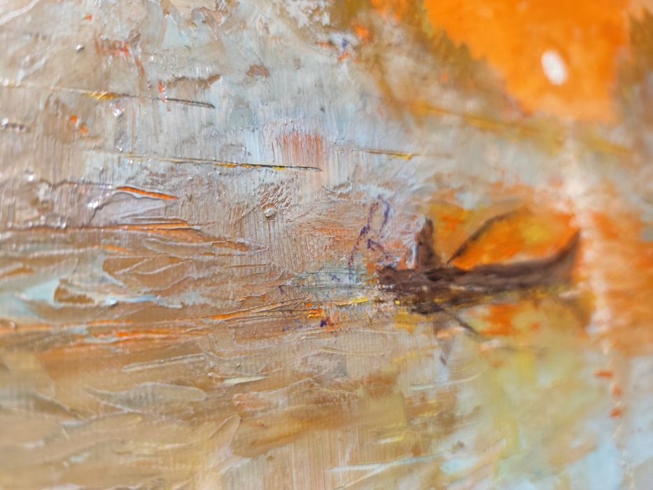 Tablou peisaj pictat  in ulei