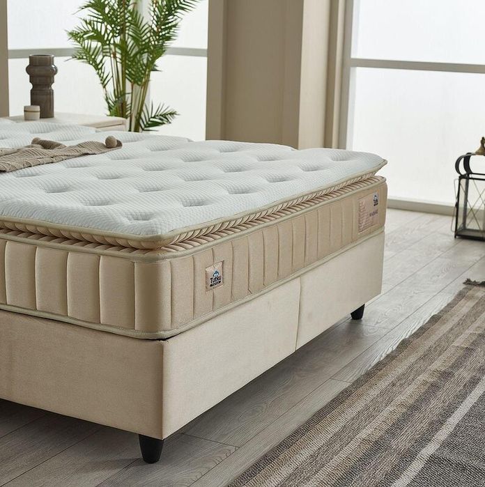 Тапицирано легло Marmaris Крем и Антрацит