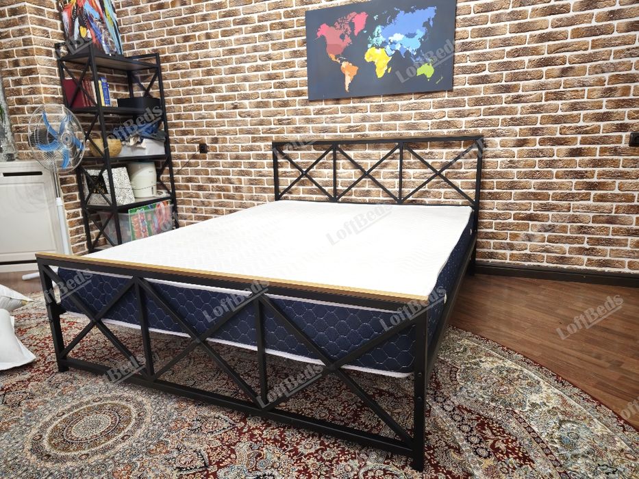 Кровать в стиле Лофт ВЕНЕРА, Металлическая Кровать