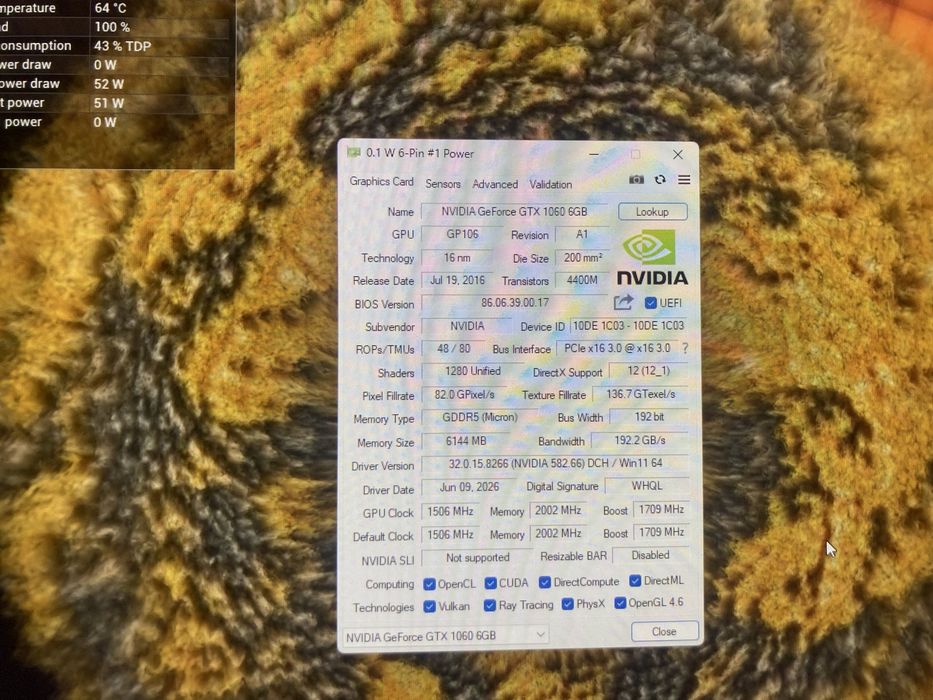 Gtx1060 6 gb все рабоатет