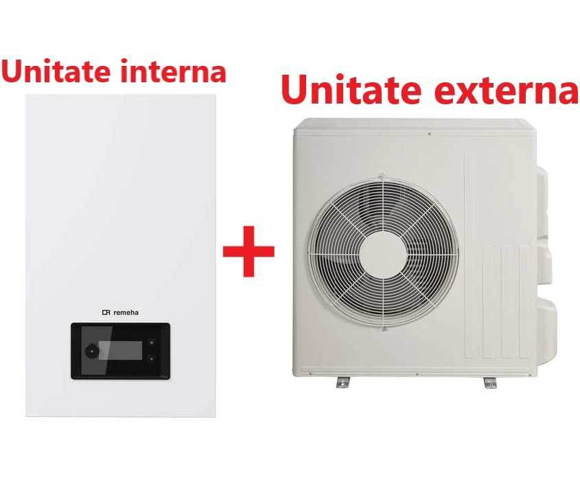 Pompa de caldura 6kW aer-apa split Remeha Mercuria Ace, R32, 230V