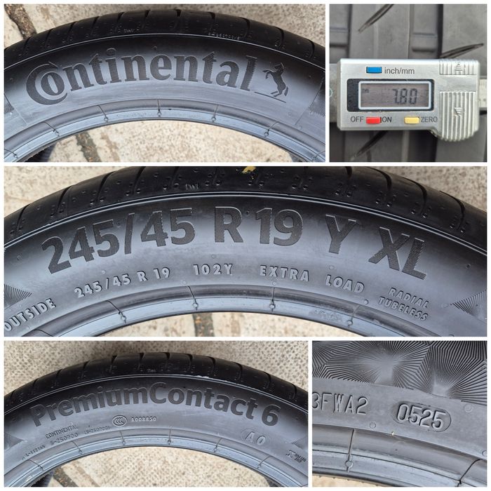 O bucată 245/45 R19 vară - una Continental Bridgestone