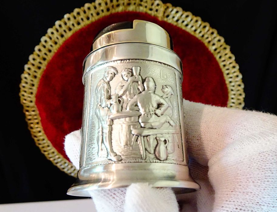 Настолна запалка от калай HB,W.Germany,перфектна.