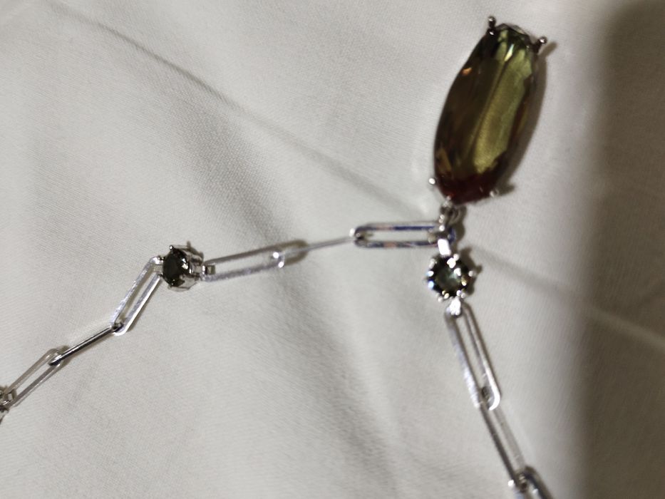 Цепочка серебряная с камнем СУЛТАНИТ.Т