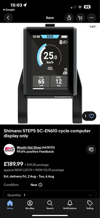 Computer bord bicieta shimano