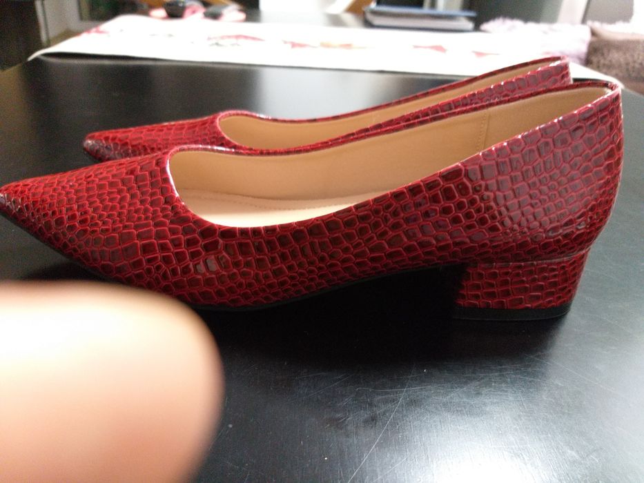 Обувки, Обувки,ном.37,червени, тип кожа крокодилска