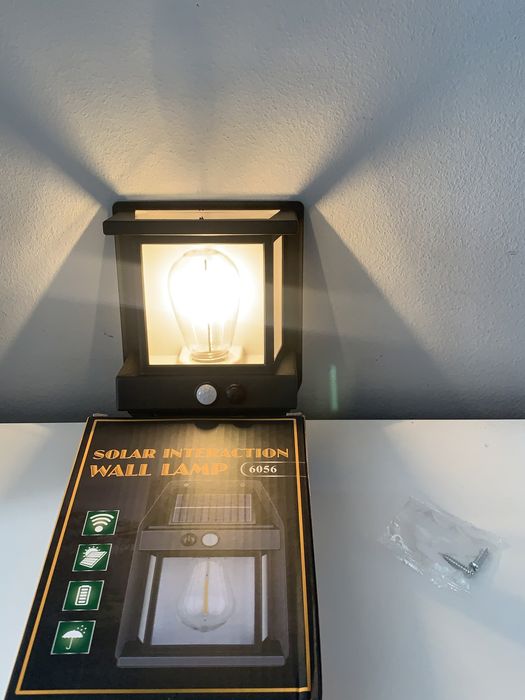 Set de 3 bucati lampi solare de perete cu senzor de miscare Led