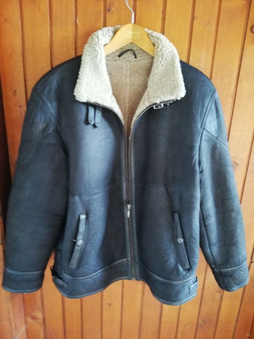Geaca piele David Moore xl aviator cu blana