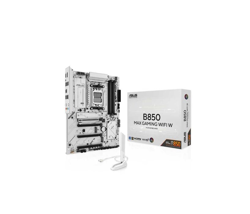 { ASUS B850 Max Gaming WiFi 4xDDR5 AM5 White