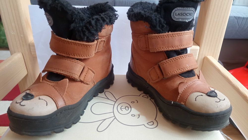 Бебешки ботуши / Детски ботуши Lasocki (кожа, непромокаеми, р. 25)
