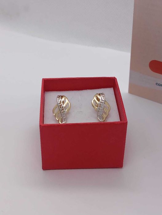 (AG41) Cercei aur, 14k b51391 Certificat de garantie