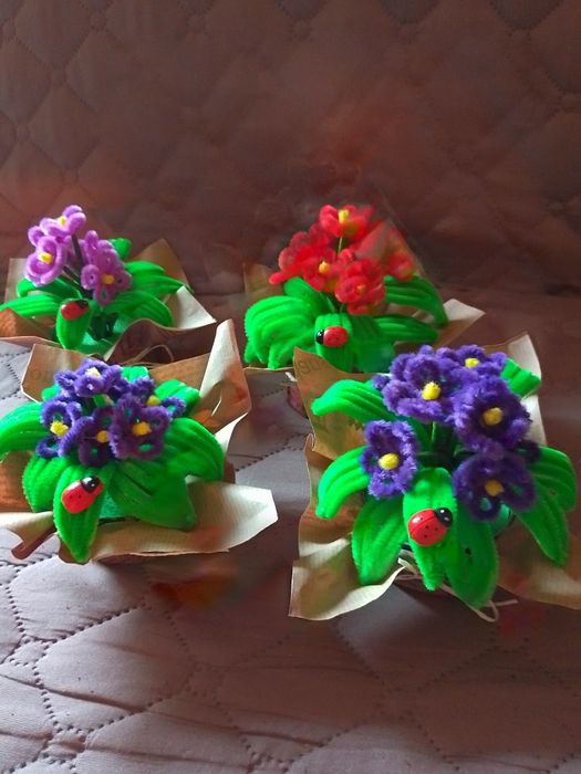 Цветя ръчна изработка