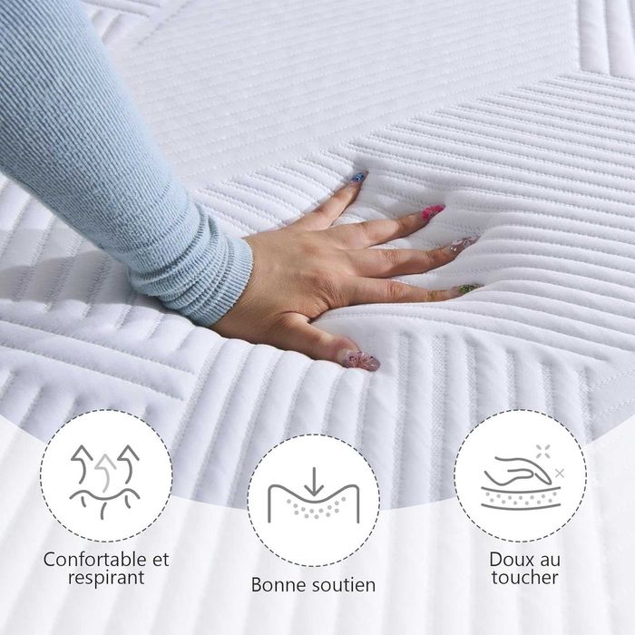 Saltea superioara (topper) Twirest 140x190 10 cm memorie/gel sigilata