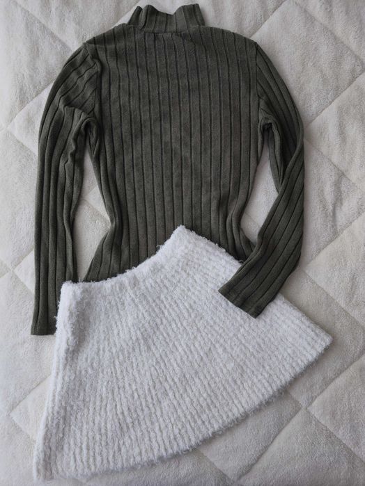 Елегантен дамски сет – поло блуза + пола