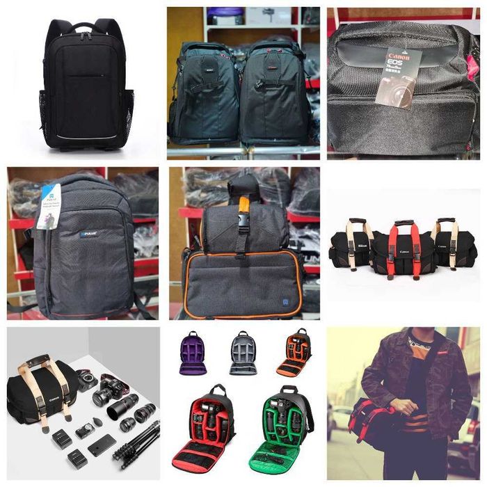 Фото аппарат учун Хархел турдаги рюкзак ва сумкалар бор!