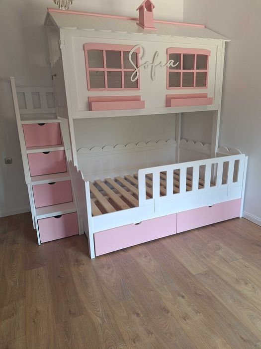 TRANSPORT GRATUIT.Pat tip casuta din lemn masiv. Cod 2813