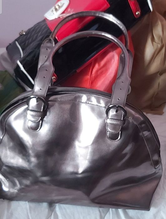 Geanta/ poseta gri argintiu - silver- Gai Mattiolo